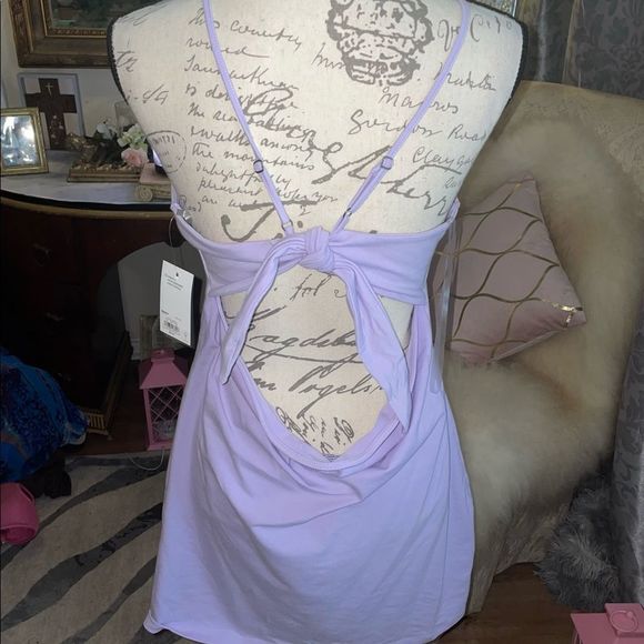 LAVENDER SUNDRESS W:YIN& YANG TIE BACK - Picture 5 of 10